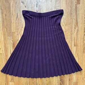 Elegant Purple Pleated Skirt